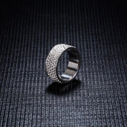 New Brand Silver/Gold Color Stainless Steel 5 Rows CZ Stone Fashion Engagement Wedding Ring for Woman