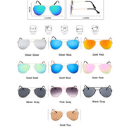 Sunglasses Children Colorful Mirror Glasses Boys/Girls Metal Frame Kids Cute Outdoor Eyeglasses