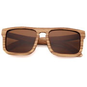 New Zebra Wood Polarizing Sunglasses Simple Square Sunglasses for Men and Women Universal Fashion Frame Glasses TAC Lens UV400