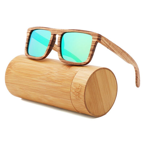 New Zebra Wood Polarizing Sunglasses Simple Square Sunglasses for Men and Women Universal Fashion Frame Glasses TAC Lens UV400