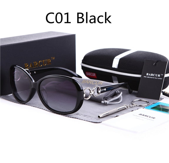 BARCUR New Polarized Sunglasses Women Brand Designer Female Sunglass Vintage Sun Glasses gafas oculos de sol masculino
