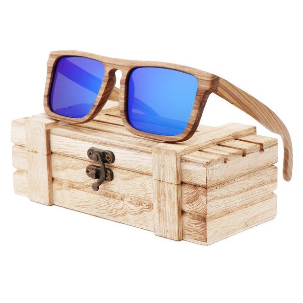 New Zebra Wood Polarizing Sunglasses Simple Square Sunglasses for Men and Women Universal Fashion Frame Glasses TAC Lens UV400