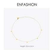 Enfashion Geometric Triangle Circle Star Choker Necklace Gold color Necklaces Pendants Stainless Steel Necklace Women chocker