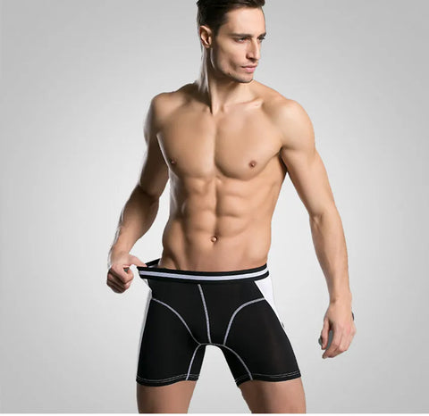 4 unids/lote Boxers largos ropa interior para hombre calzoncillos pantalones cortos Slip