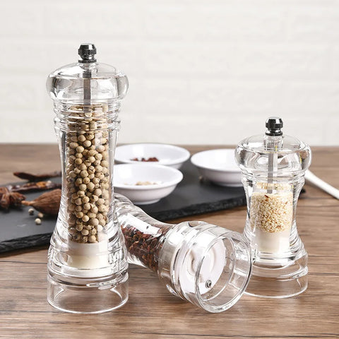 Grinder- Acrylic Salt and Pepper Shakers Adjustable Coarseness by Ceramic Rotor kitchen accessories