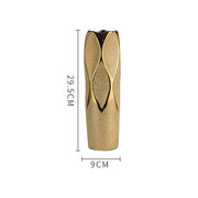 30CM Luxury Europe Gold Ceramic Vase Home Decor Creative Design Porcelain Decorative Flower Vase For Wedding Decoration