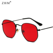 Sunglasses Men Square Metal Frame Pilot Mirror Women Luxury Eyewear