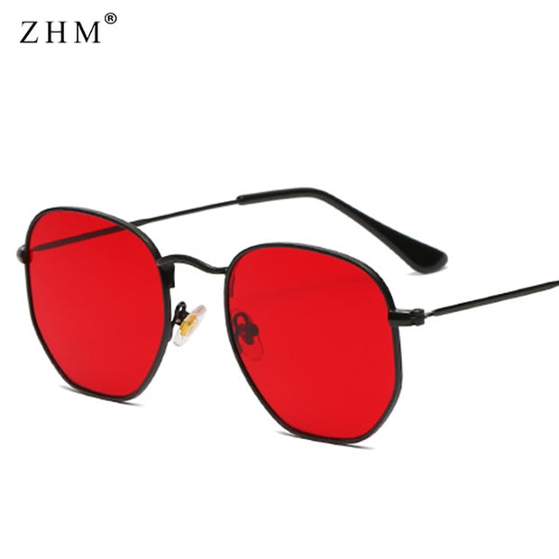 Sunglasses Men Square Metal Frame Pilot Mirror Women Luxury Eyewear
