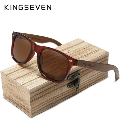 New Black Walnut Sunglasses Wood Polarized  Men's Handmade UV400 Protection With Wooden Box
