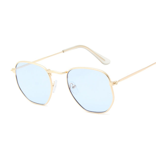 Fashion Polygon Sunglasses Woman/Man Brand Designer Sunglasses Female Candy Color Alloy Mirror Street Beat Oculos De Sol