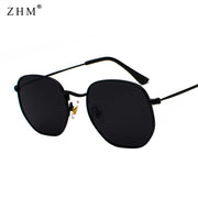 Sunglasses Men Square Metal Frame Pilot Mirror Women Luxury Eyewear