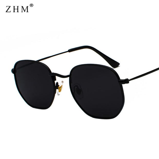 Sunglasses Men Square Metal Frame Pilot Mirror Women Luxury Eyewear