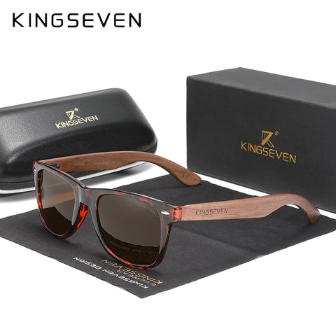 New Black Walnut Sunglasses Wood Polarized  Men's Handmade UV400 Protection With Wooden Box