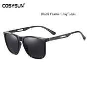 Fashion Men Driving Sunglasses Al-Mg Legs Men UV400 Polarized Square TR Frame