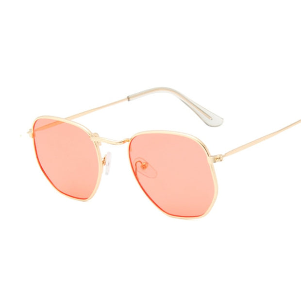 Fashion Polygon Sunglasses Woman/Man Brand Designer Sunglasses Female Candy Color Alloy Mirror Street Beat Oculos De Sol