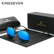 KINGSEVEN Men's Glasses Polarized Steampunk Round Sunglasses Men Retro Women Sun Glasses For Men Vintage Style
