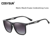Fashion Men Driving Sunglasses Al-Mg Legs Men UV400 Polarized Square TR Frame