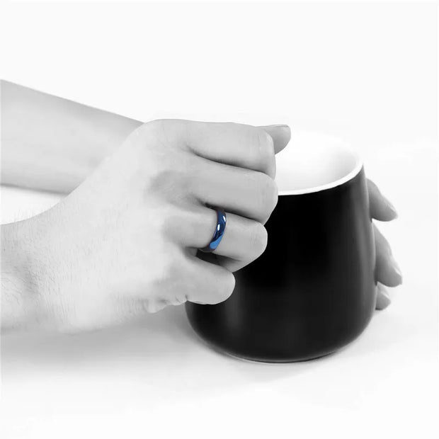 Kolmnsta Rose Gold Ring for Women 4mm Wedding Band for Female Titanium Unisex Classic Ring Men 5 Colors Provide Size 3.5-14.5