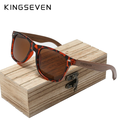 New Black Walnut Sunglasses Wood Polarized  Men's Handmade UV400 Protection With Wooden Box