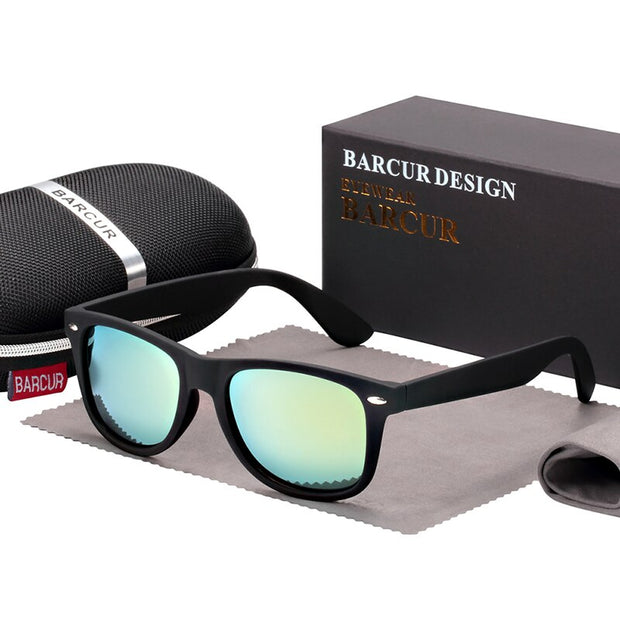 BARCUR Retro Glasses Men Sunglasses Vintage Fashion Classic Brand Glasses Women Sunglasses Unisex UV400 Oculos de sol