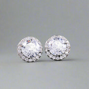 Luxury CZ Stud Earrings For Women Romantic Elegant for Daily Use.