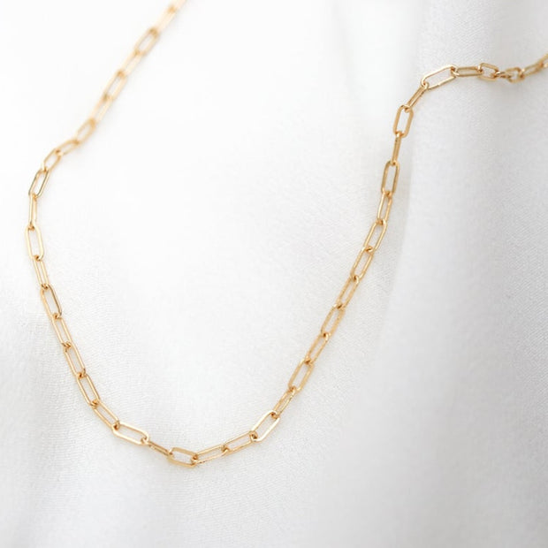14K Gold Filled Necklace Handmade Gold Chain Collier Women