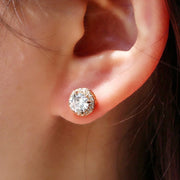 Luxury CZ Stud Earrings For Women Romantic Elegant for Daily Use.