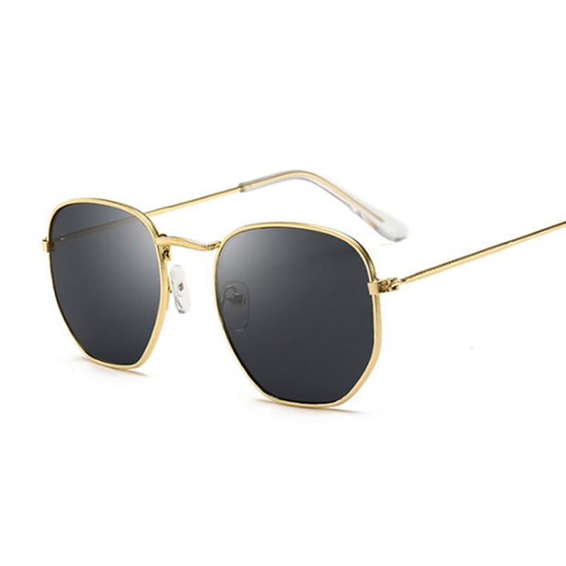 Fashion Polygon Sunglasses Woman/Man Brand Designer Sunglasses Female Candy Color Alloy Mirror Street Beat Oculos De Sol