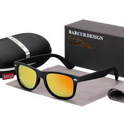 BARCUR Retro Glasses Men Sunglasses Vintage Fashion Classic Brand Glasses Women Sunglasses Unisex UV400 Oculos de sol