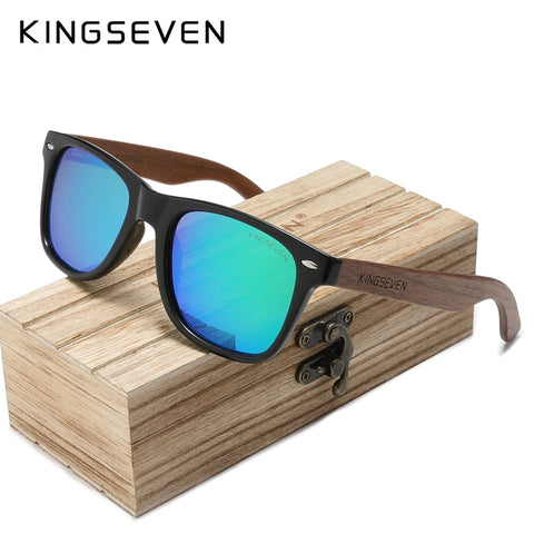 New Black Walnut Sunglasses Wood Polarized  Men's Handmade UV400 Protection With Wooden Box