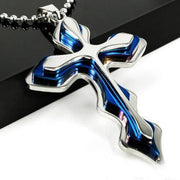 Brand New Fashion Black Rectangle Pendant Necklace Men Trendy Simple Stainless Steel Chain Jewelry