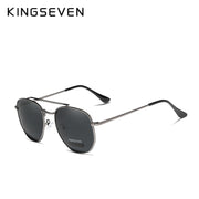 KINGSEVEN Men's Glasses Polarized Steampunk Round Sunglasses Men Retro Women Sun Glasses For Men Vintage Style