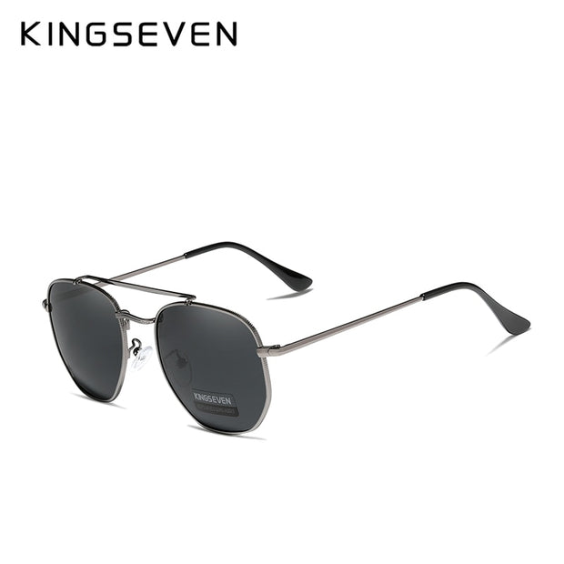 KINGSEVEN Men's Glasses Polarized Steampunk Round Sunglasses Men Retro Women Sun Glasses For Men Vintage Style