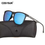 Fashion Men Driving Sunglasses Al-Mg Legs Men UV400 Polarized Square TR Frame