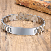 Gold Tone Stainless Steel Men's ID Bracelets Gift