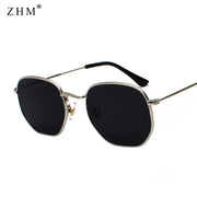 Sunglasses Men Square Metal Frame Pilot Mirror Women Luxury Eyewear