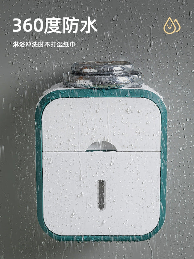 Wall-Mounted Waterproof Toilet Rack Tissue Box For Bathroom