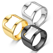 Bottle Opener Ring Creativity Corkscrew Stainless Steel Finger Ring Beer Can Openers Gadgets Cool Bar Kitchen Accessories