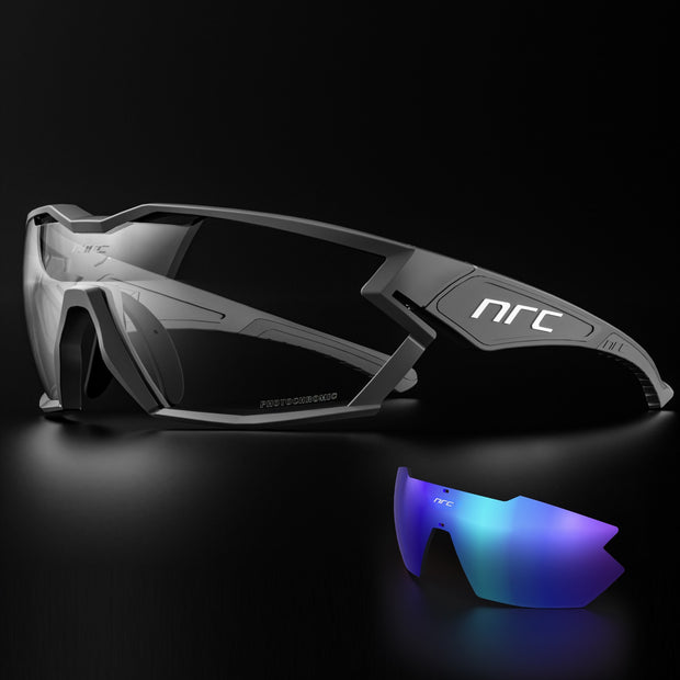NRC P-Ride Photochromic Glasses man Mountain Bike Sport Cycling Sunglasses MTB