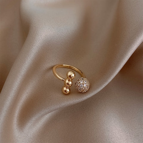 New Zircon Circle Open Ring For Woman Sexy Finger Accessories Fashion Jewelry Wedding Unusual Rings