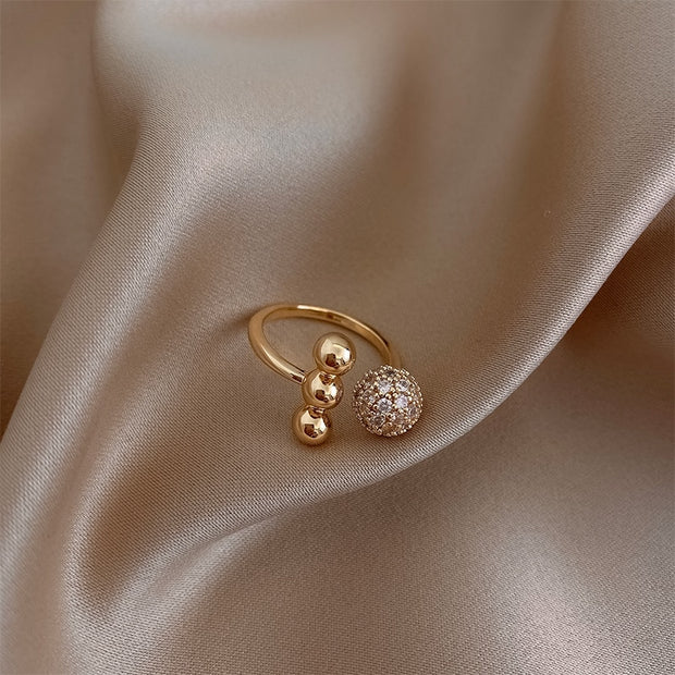 New Zircon Circle Open Ring For Woman Sexy Finger Accessories Fashion Jewelry Wedding Unusual Rings
