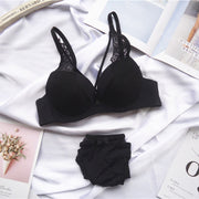 Lencería sujetador ropa interior sección sexy tamaño transpirable encaje push up sujetador y panty conjunto
