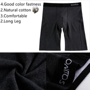 Bóxer de pierna larga para hombre, ropa interior para hombre, calzoncillos Erkek de algodón Natural, Boxer Sexy de marca superior, ropa interior suave