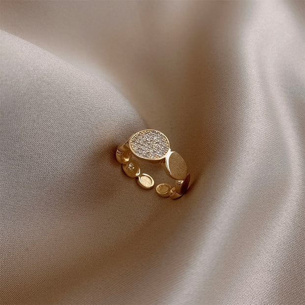 New Zircon Circle Open Ring For Woman Sexy Finger Accessories Fashion Jewelry Wedding Unusual Rings