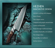 73 Layers Japanese Damascus Steel Knives Powder Steel Core G10 Handle kitchen Cutlery