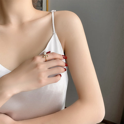 New Zircon Circle Open Ring For Woman Sexy Finger Accessories Fashion Jewelry Wedding Unusual Rings