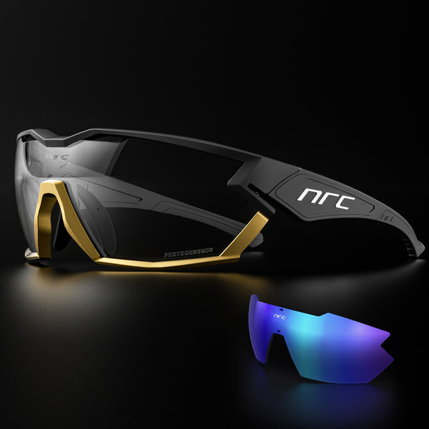 NRC P-Ride Photochromic Glasses man Mountain Bike Sport Cycling Sunglasses MTB