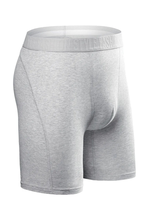 Bóxer de pierna larga para hombre, ropa interior para hombre, calzoncillos Erkek de algodón Natural, Boxer Sexy de marca superior, ropa interior suave