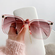 Fashion Oversized Sunglasses Woman Brand Designer Square Female Big Frame Gradient Shades
