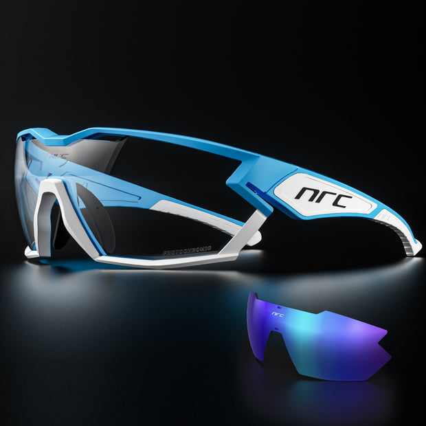 NRC P-Ride Photochromic Glasses man Mountain Bike Sport Cycling Sunglasses MTB